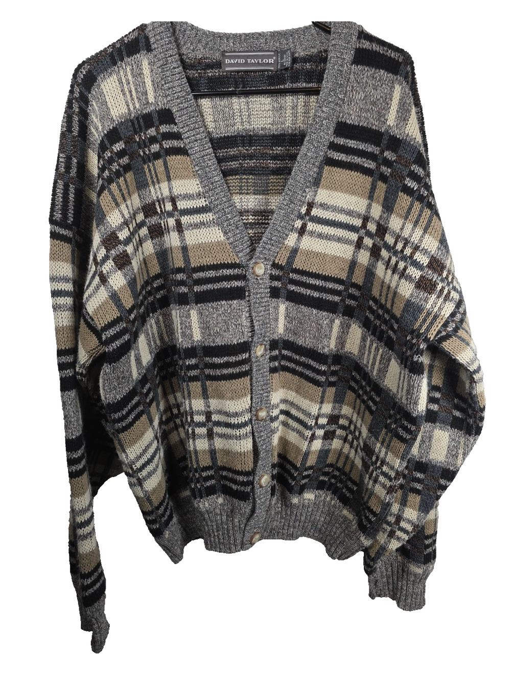 Vintage 90's Cardigan Sweater Mens Large Grandpa Biggie Cosby Y2K Hip Hop USA
